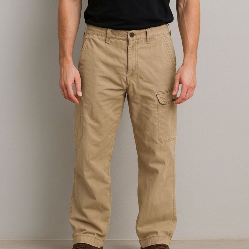 Men American Eagle Combat Trouser Cargo in Light Khaki Size 31x32 Casual